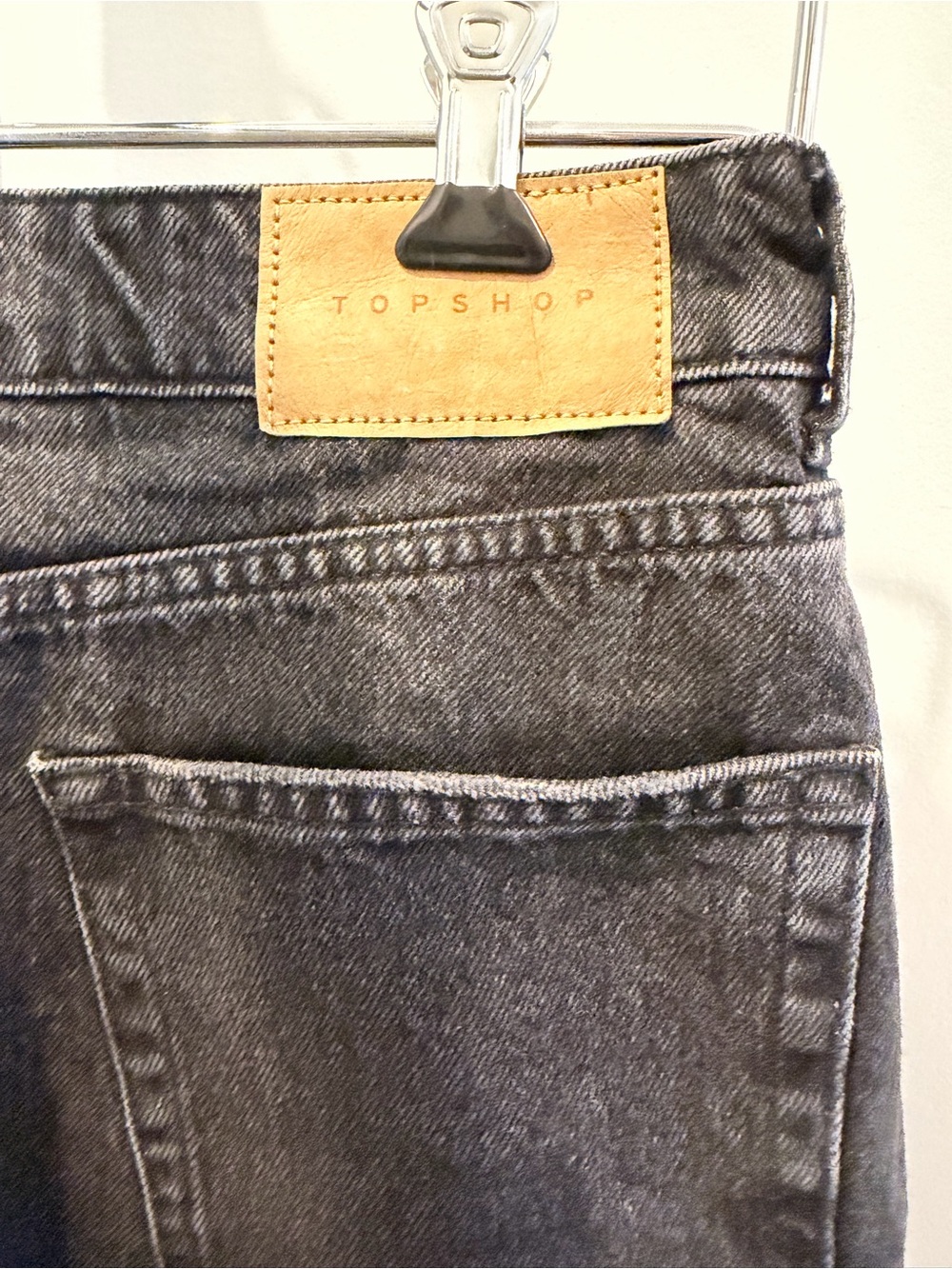 Topshop Black Denim Raw-Hem Shorts - Picture 5 of 5